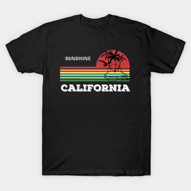 California Beach design T-Shirt by TASKARAINK